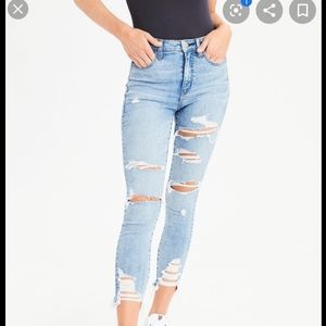 AE ultra distressed high rise jeggings